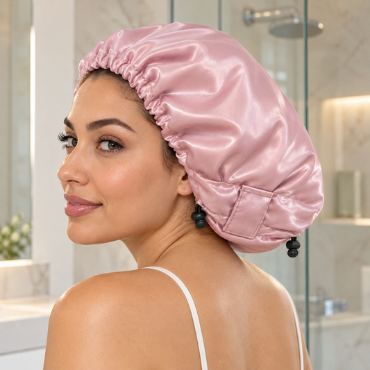 Adjustable Satin Shower Cap